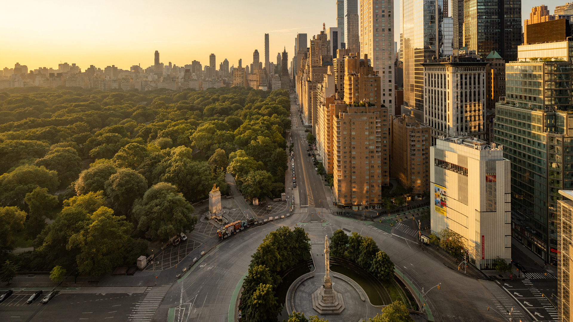 North America, USA, New York Central Park view at sunrise
