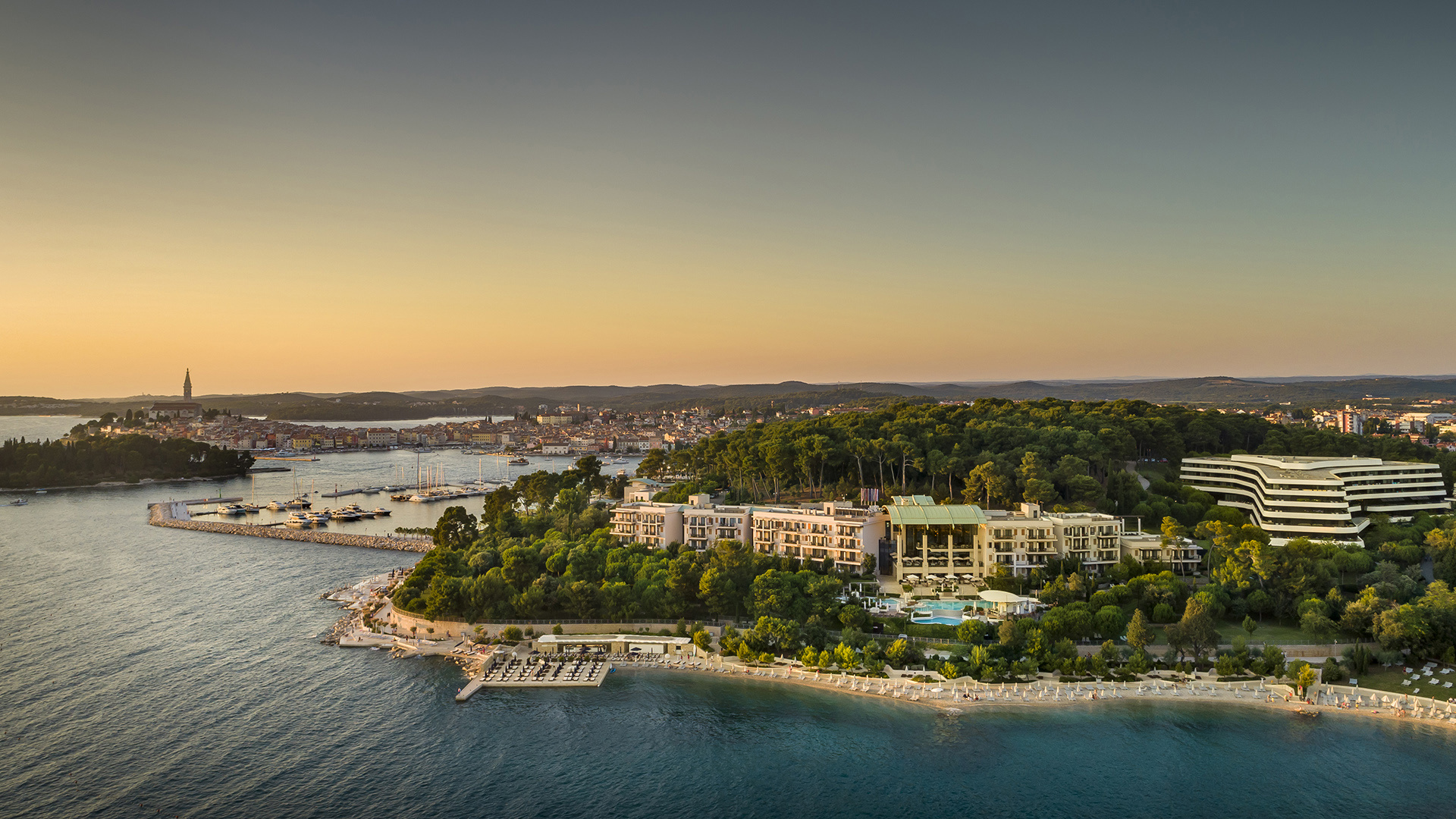 Europe, Croatia, Hotel Monte Mulini, Resort view