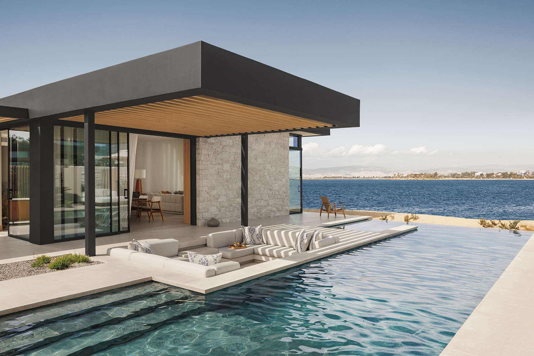 Europe, Greece, Athenian Riviera, One&Only Aesthesis, villa with private pool and sunken seating