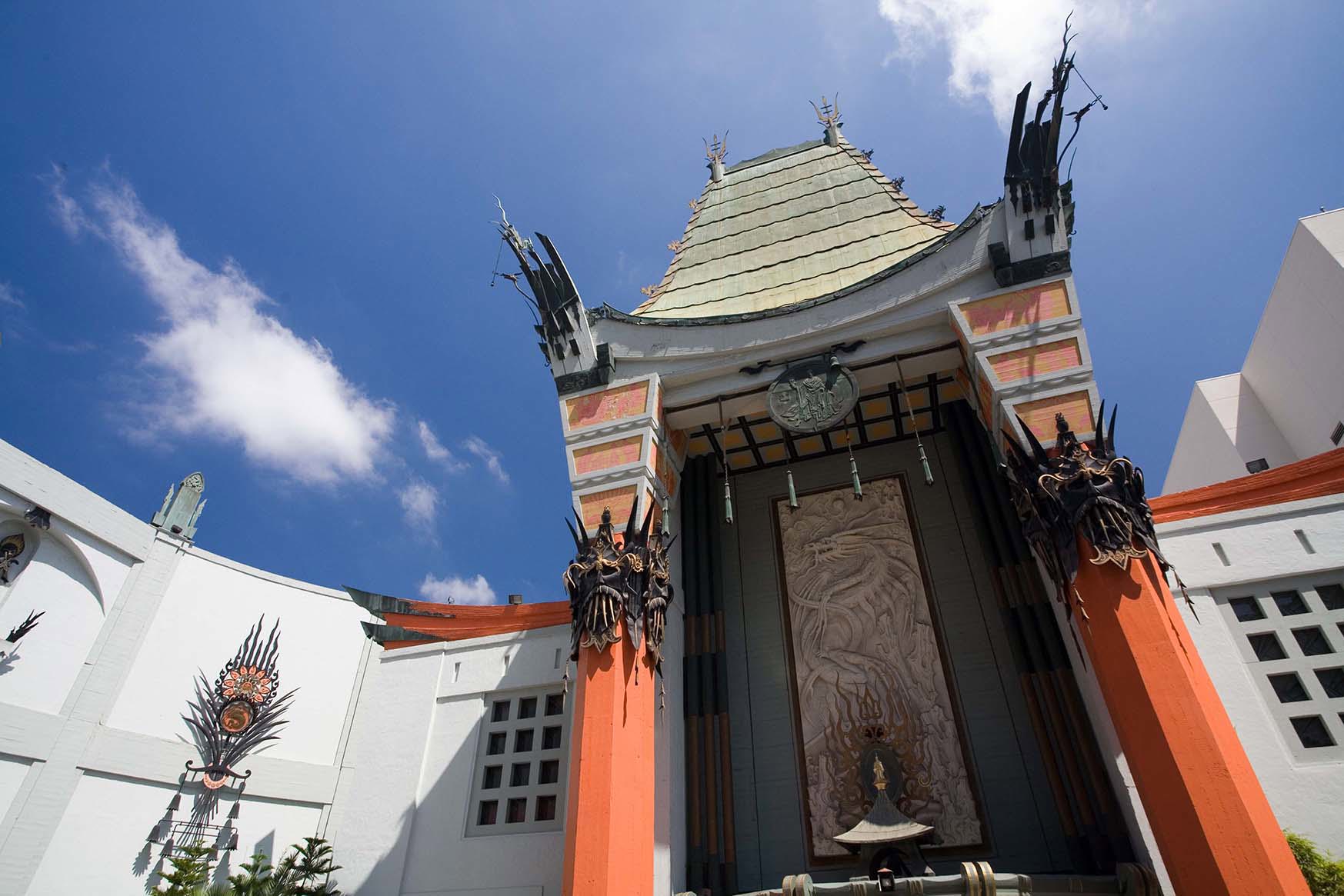 Grauman’s Chinese Theatre shot from below
