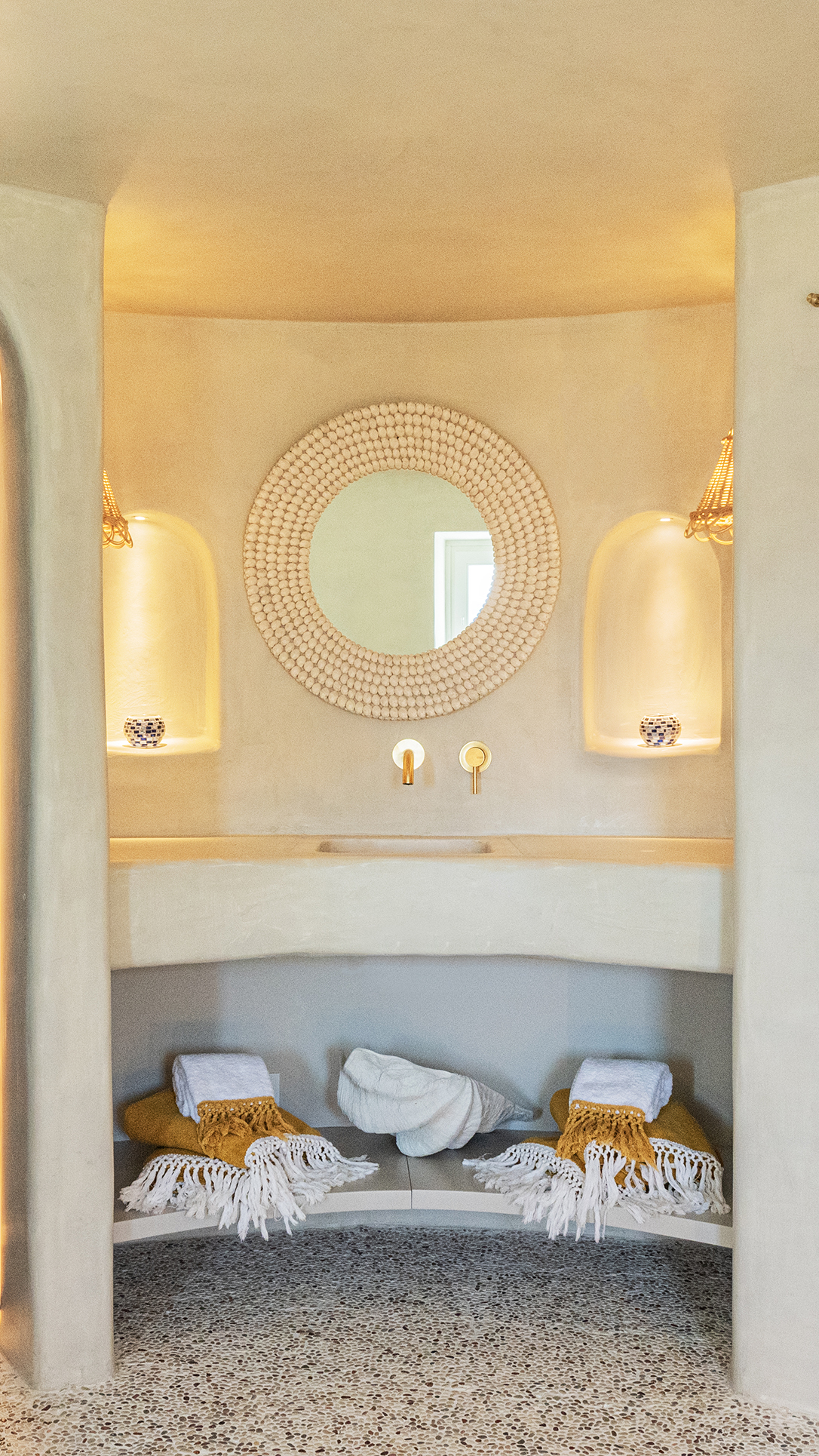 Europe, Greece, Santa Marina, A Luxury Collection Resort, Mykonos, The Windmill original feature sink