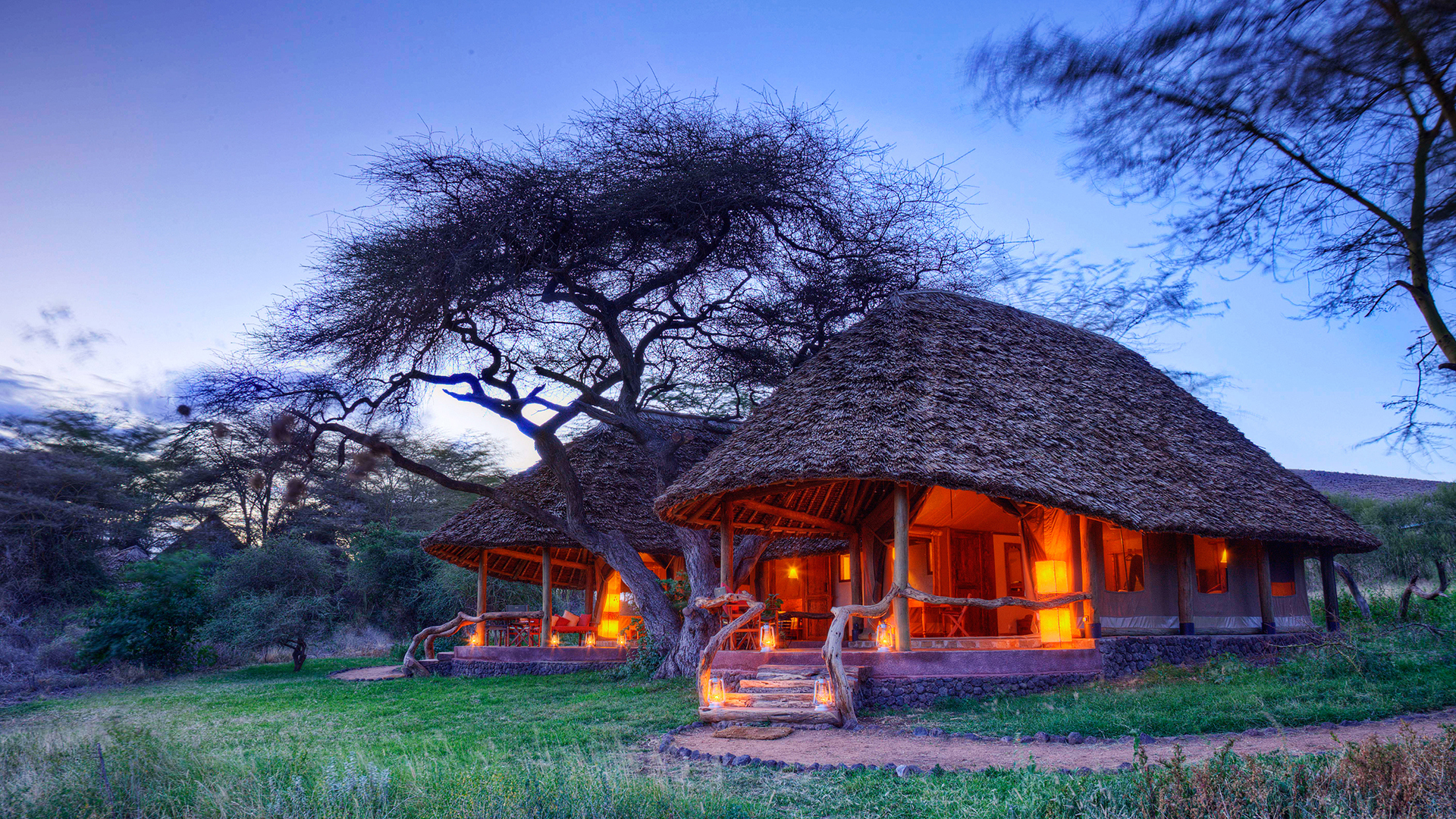 Africa, Kenya, Tortilis Camp, Guest cottage