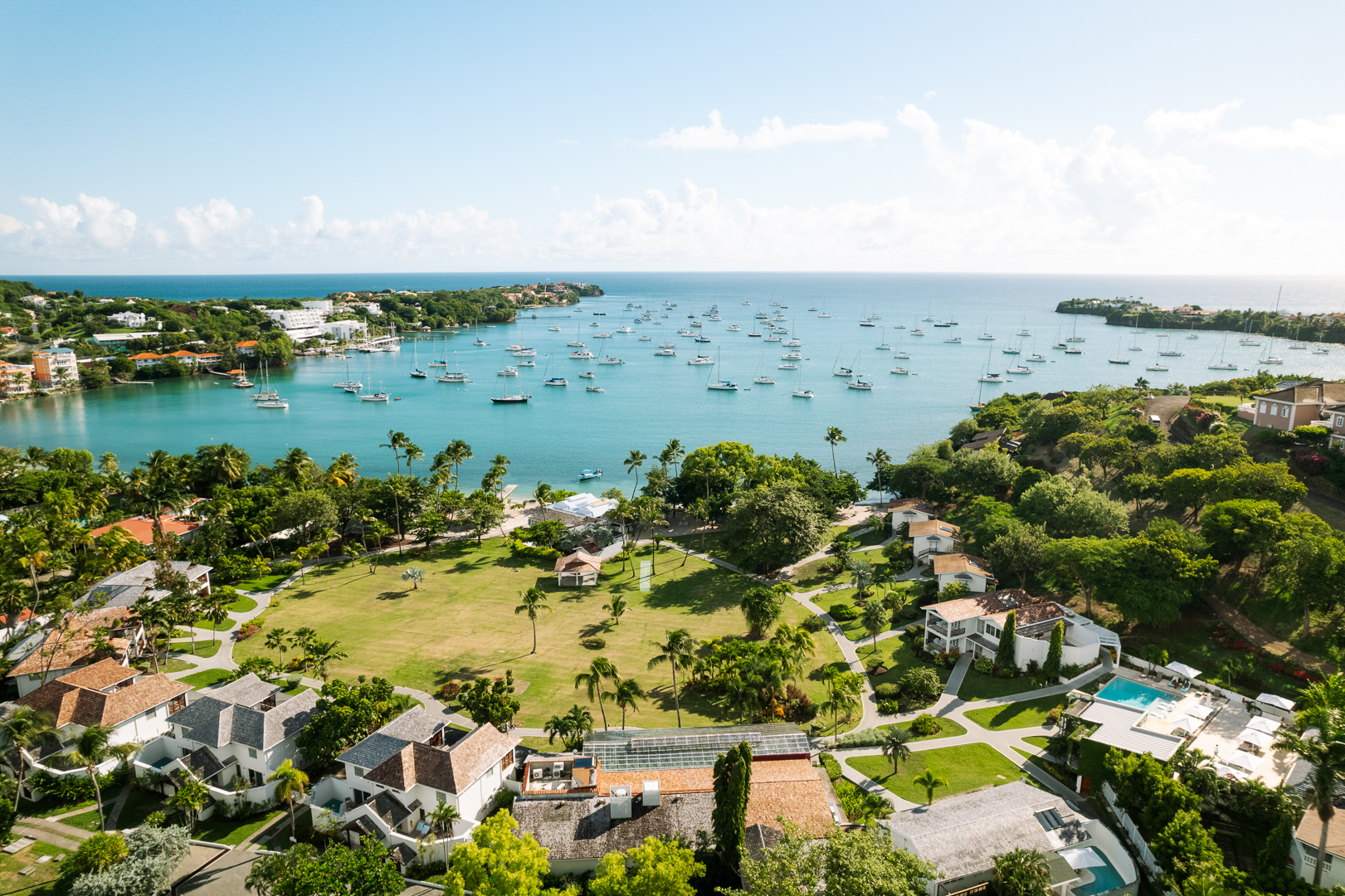 Caribbean & Mexico, Grenada, Calabash Hotel, Aerial View of Hotel