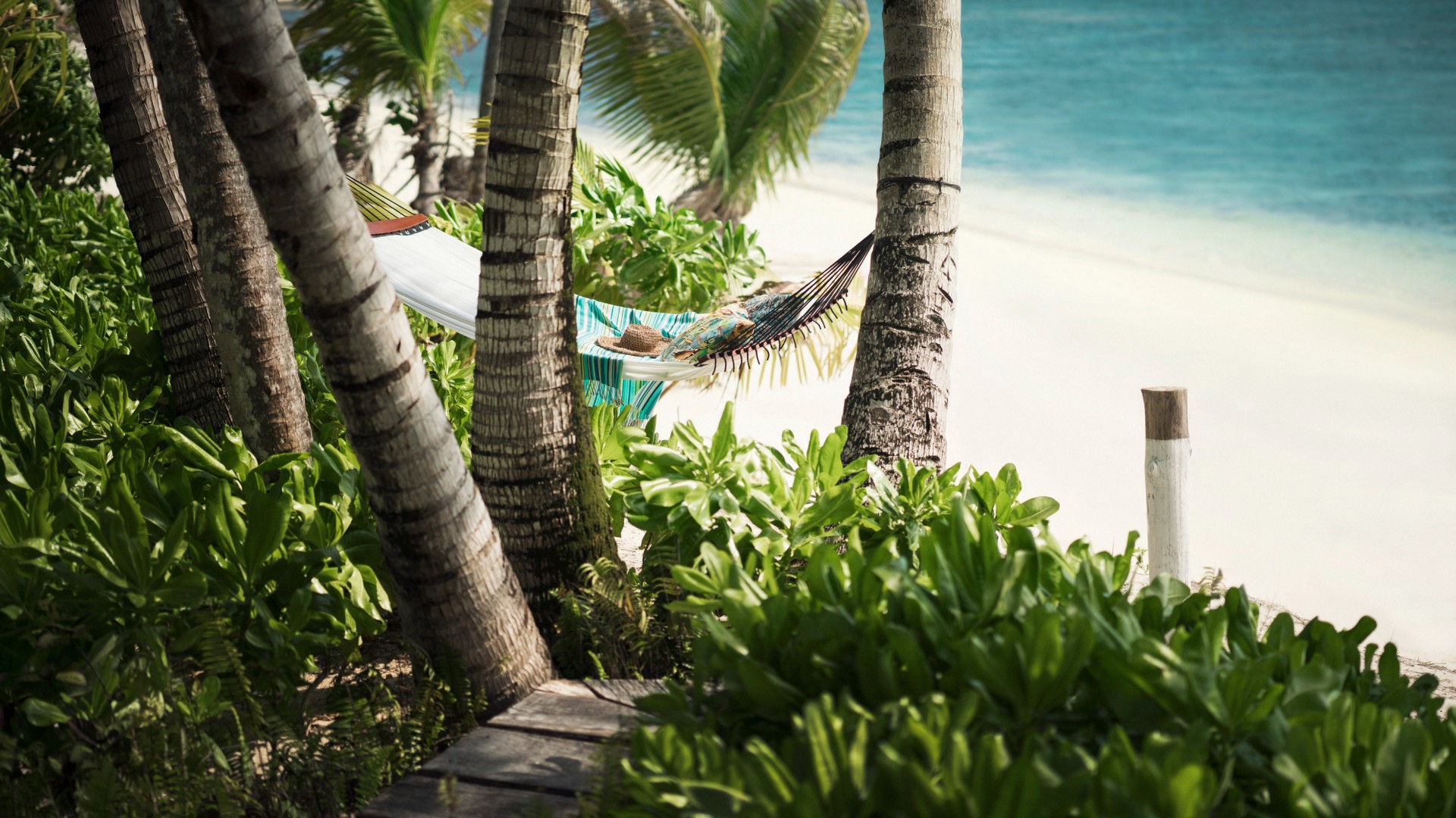 Indian ocean, Seychelles, Desroches island, Hammock