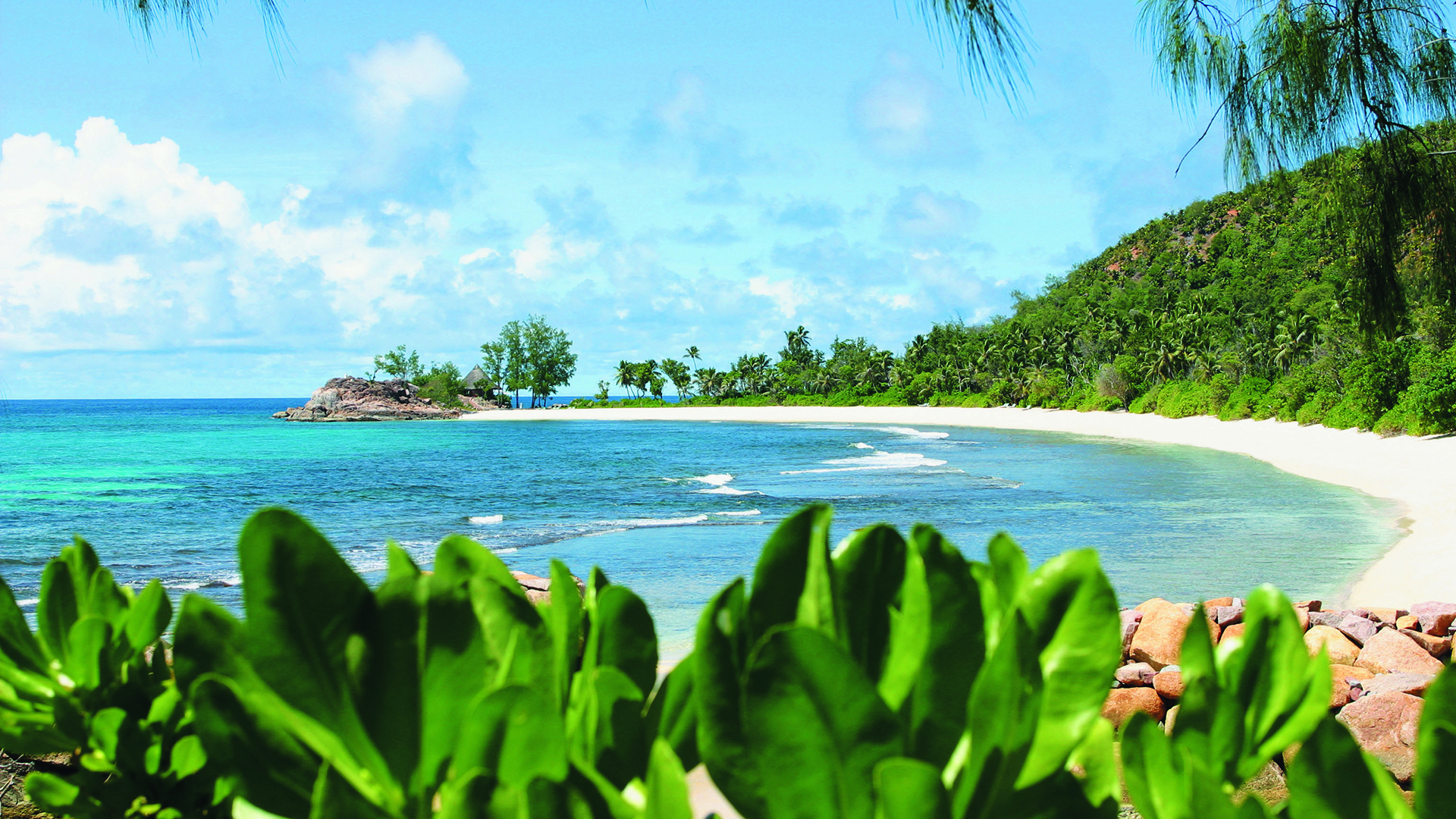 Indian ocean, Seychelles, Constance lemuria resort, Beach