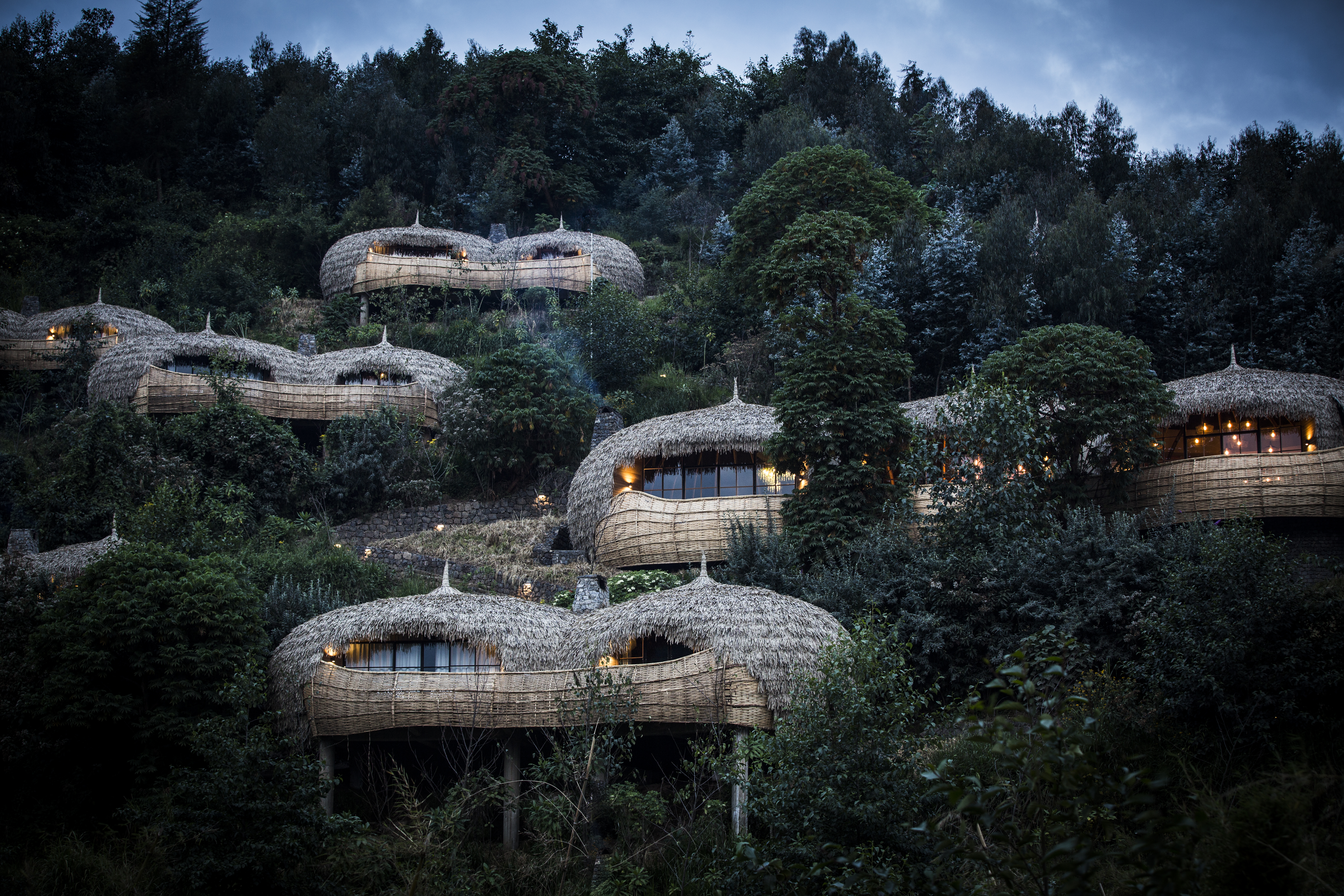 Africa, Rwanda, Bisate Lodge, exterior