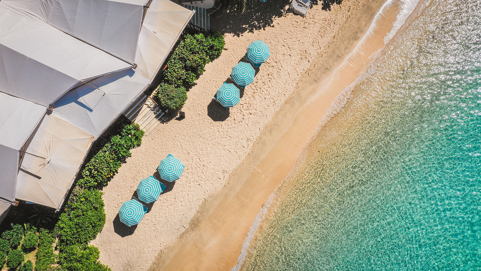 Caribbean, Bermuda & Mexico, The Grenadines, Bequia Beach Hotel, Aerial