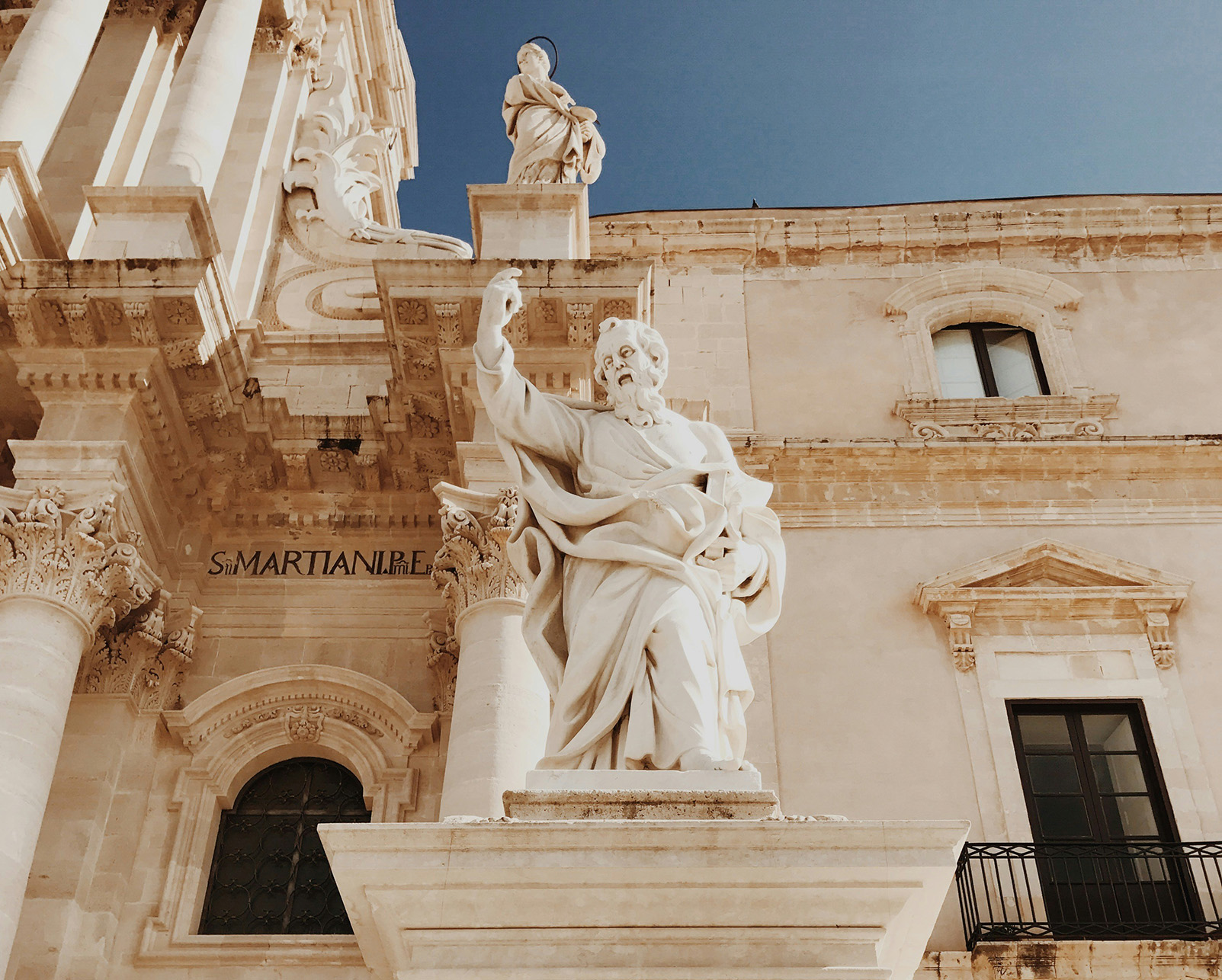 Europe, Italy, Sicily, Island of Ortigia, Statue