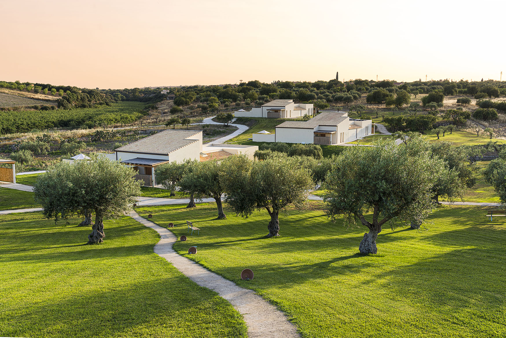 Europe, Italy, Sicily, Il San Corrado di Noto, view over the landscape
