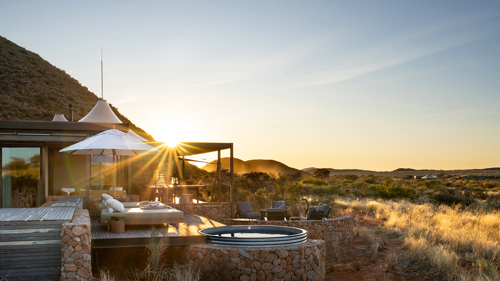 South africa, Northern cape province, Tswalu game reserve, Loapi Deck