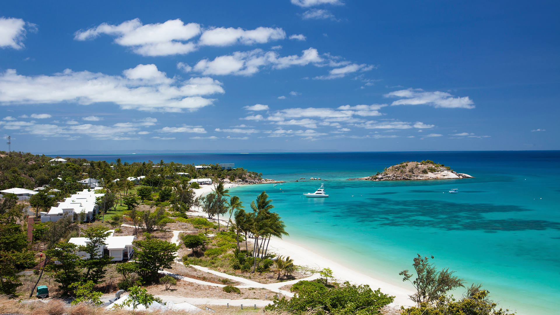 Indian Subcontinent, Far East & Australasia, Australia, Lizard Island, Aerial View of Lizard Island Resort