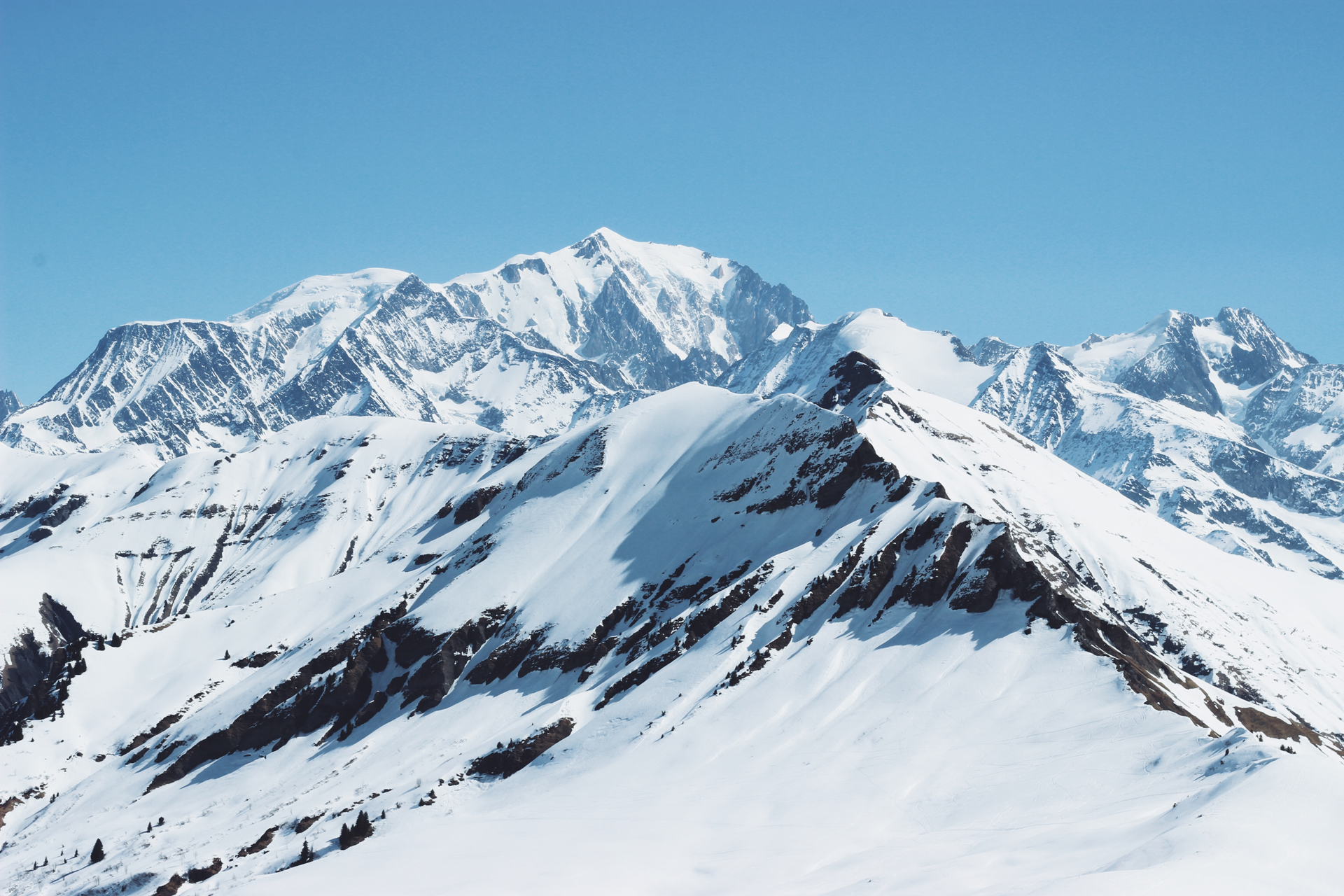 Snow capped mountain