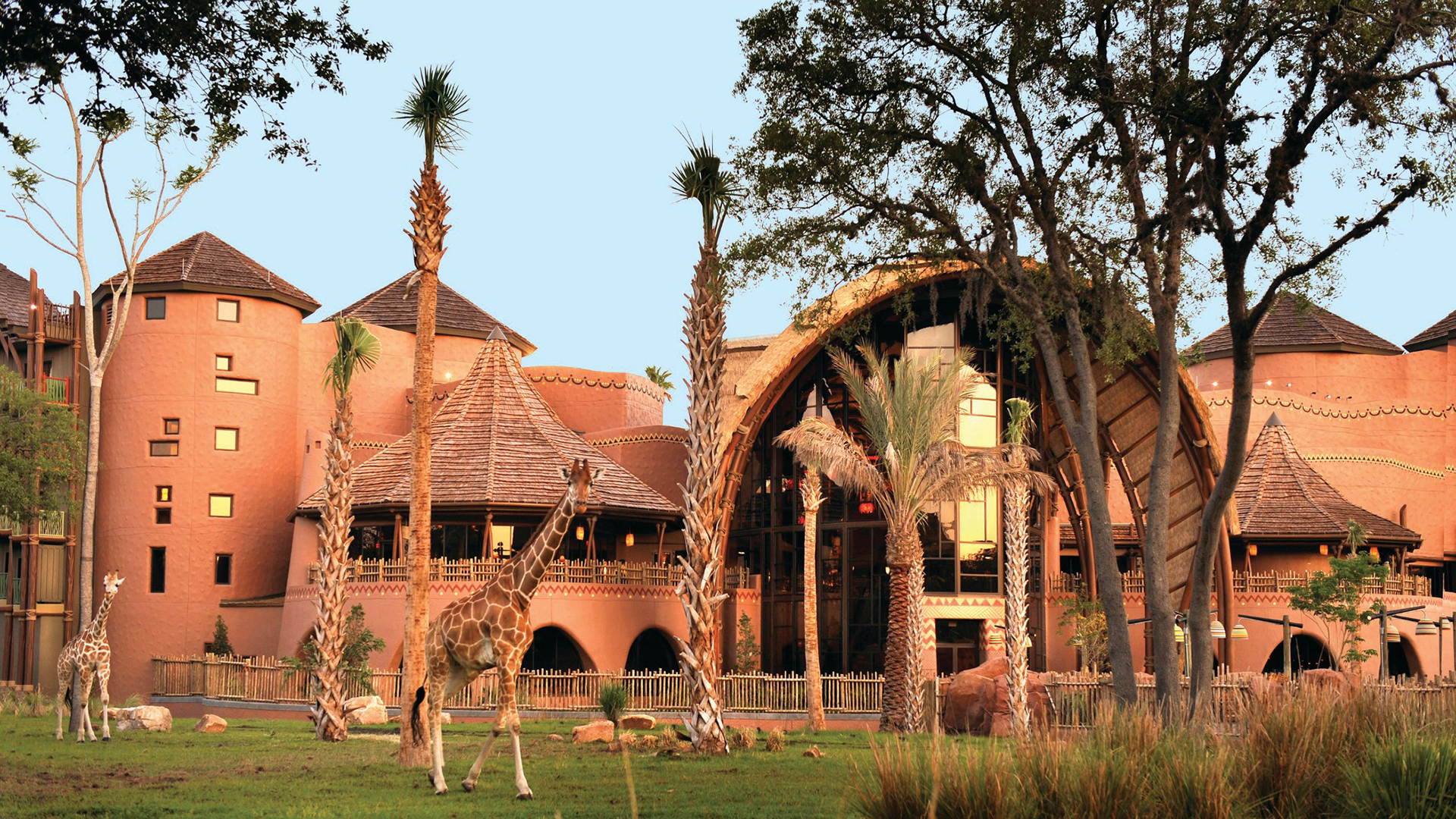 North America, Florida, Orlando, Disney's Animal Kingdom Lodge, Lodge Exterior