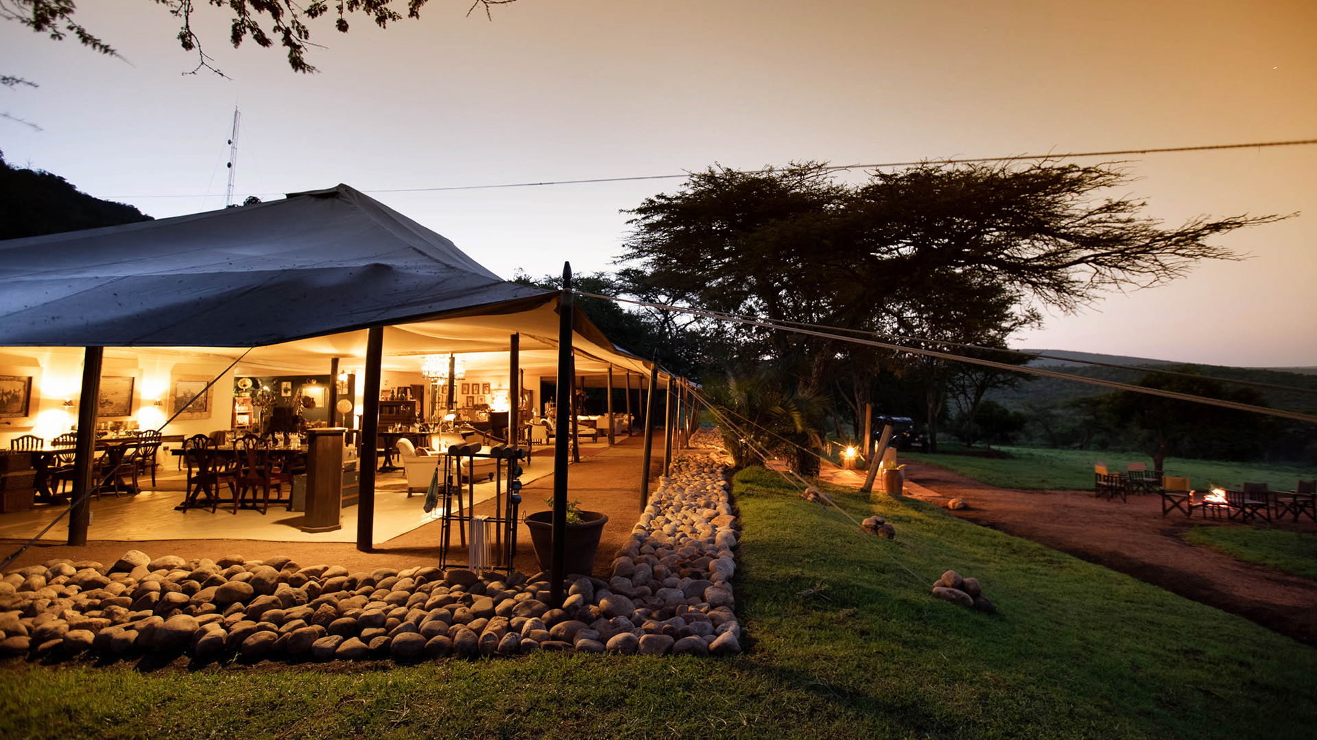 Africa, Kenya, Cottars 1920s Camp, Exterior