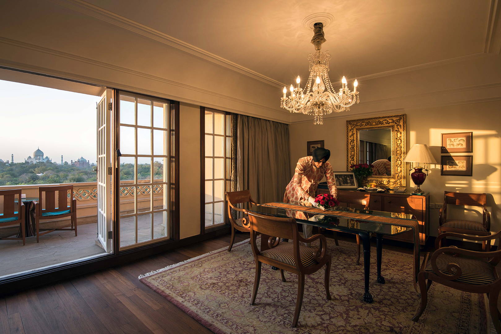 Asia, India, The Oberoi Amarvilas, Lounge dining room